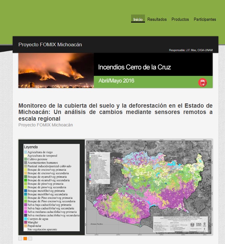 Monitoreo de la cubierta del suelo y la deforestación en el Estado de Michoacán: un análisis de cambios mediante sensores remotos a escala regional Proyecto FOMIX Michoacán